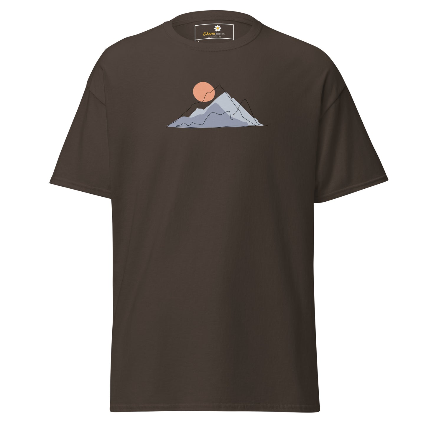 T-shirt classique pour homme - NATURE MOUNTAIN SUN - RÉGULIER