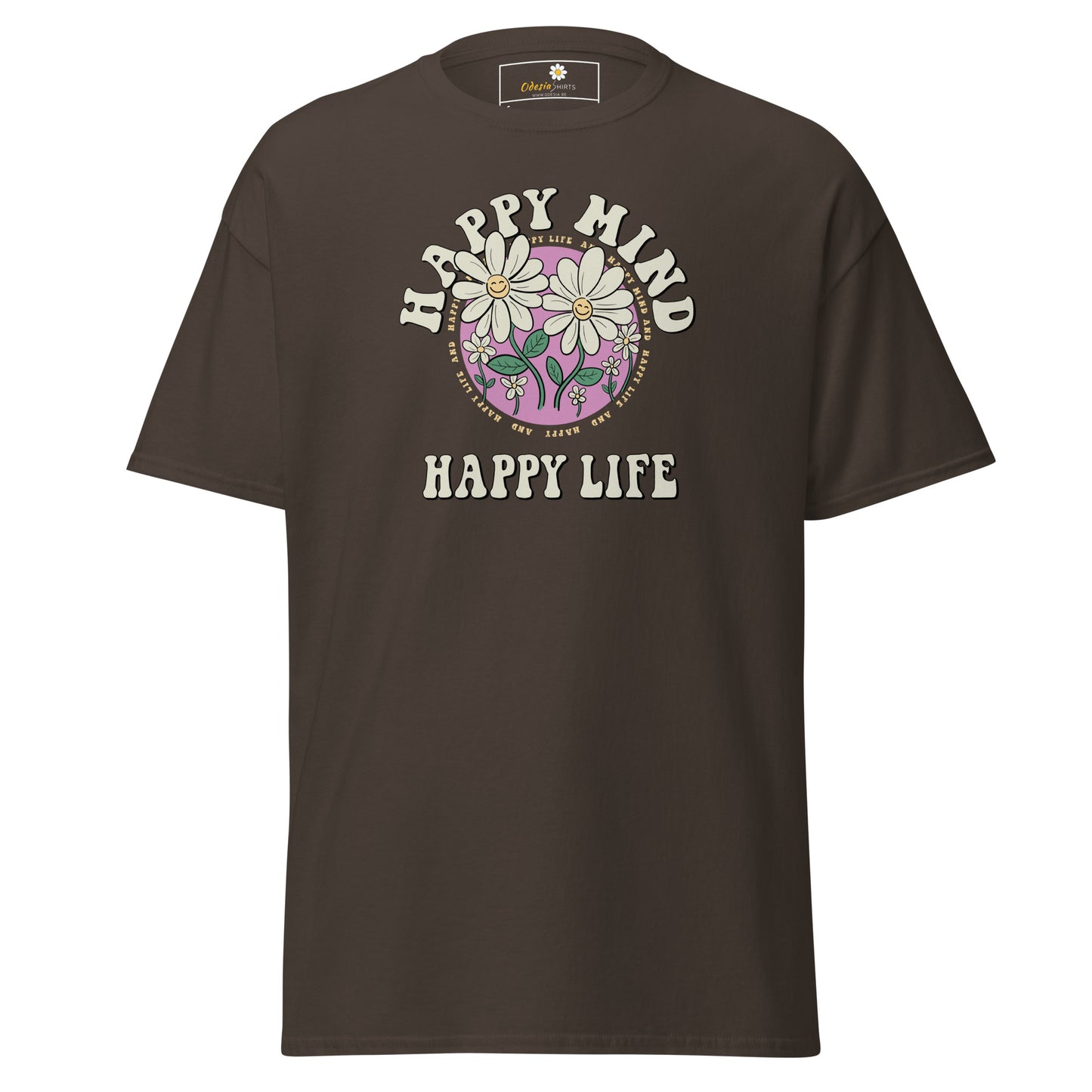 Unisex classic t-shirt - POSITIVE HAPPY MIND LIFE - REGULAR