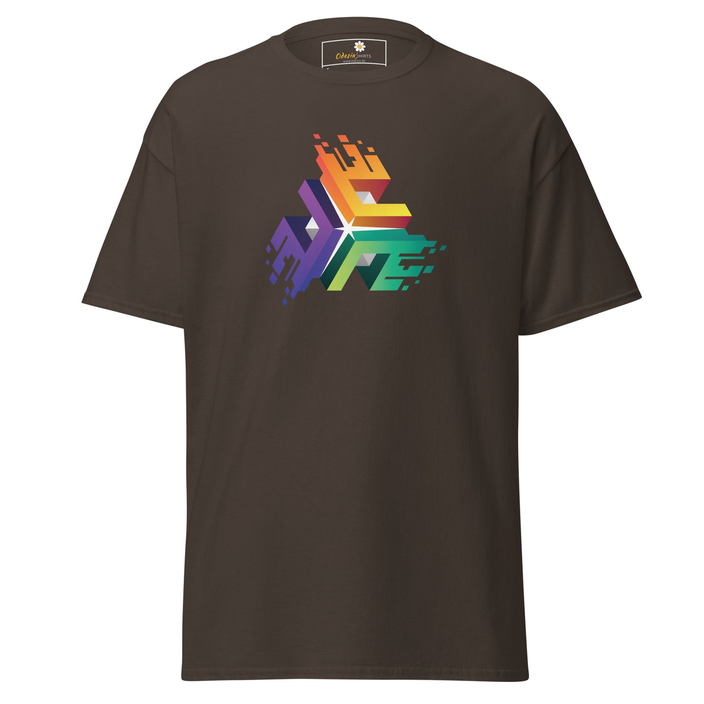 T-shirt classique unisexe - CUBES DE COULEURS ABSTRAITS - RÉGULIER