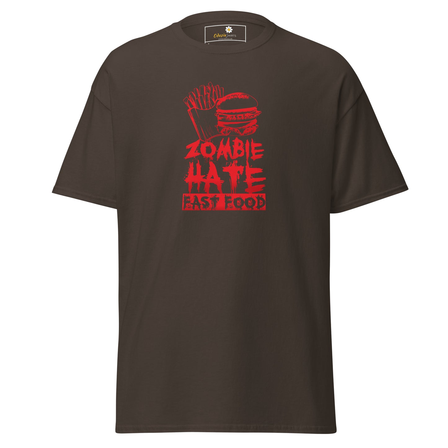 Unisex classic t-shirt - SPOOKIE ZOMBIE HATE FASTFOOD - REGULAR
