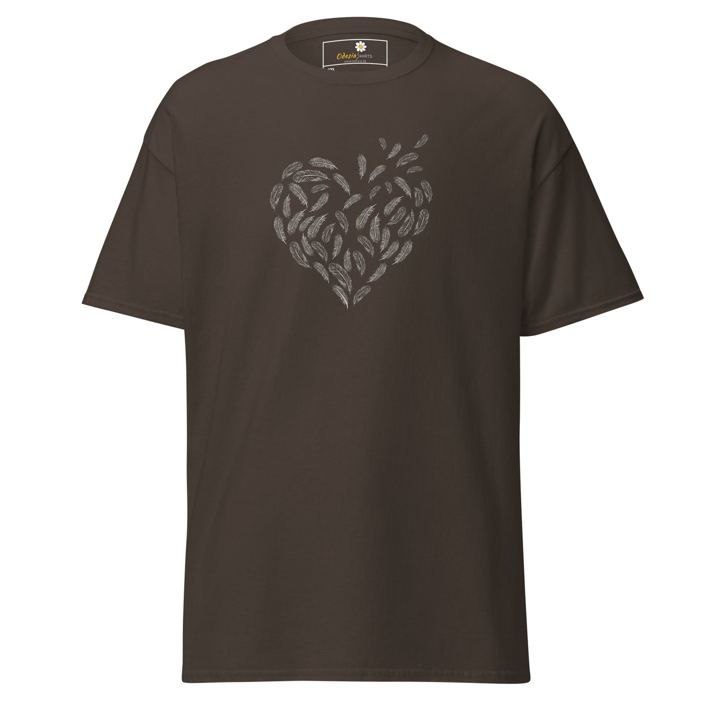 Unisex classic t-shirt - ABSTRACT HEART FEATHER - BIG