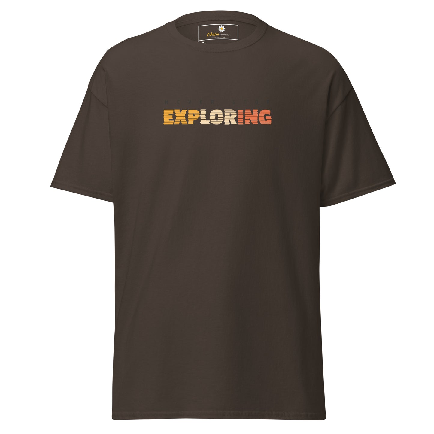 Unisex classic t-shirt - ADVENTURE TEXT NEVER STOP EXPLORING - BIG