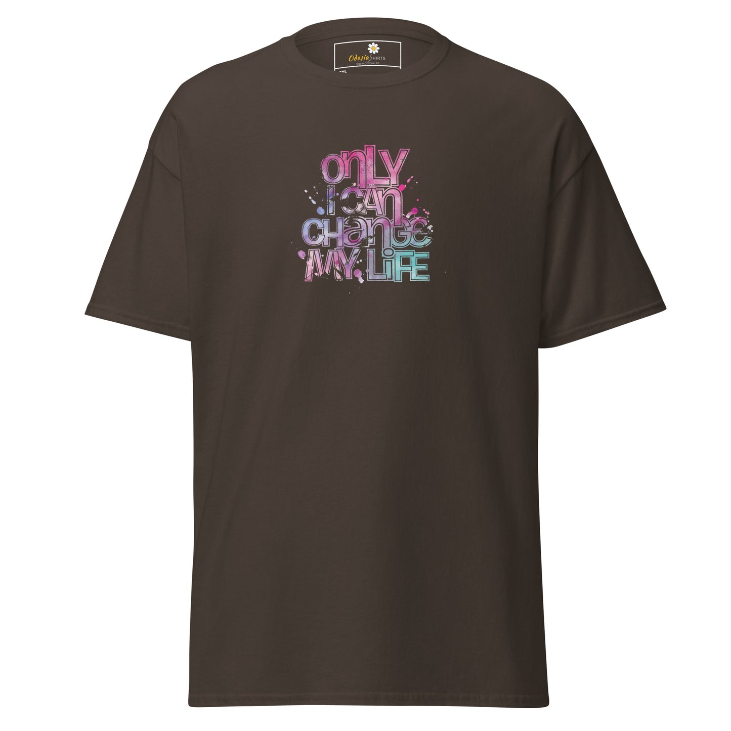 Heren klassiek t-shirt - TEKST ALLEEN KAN IK VERANDEREN - GROOT