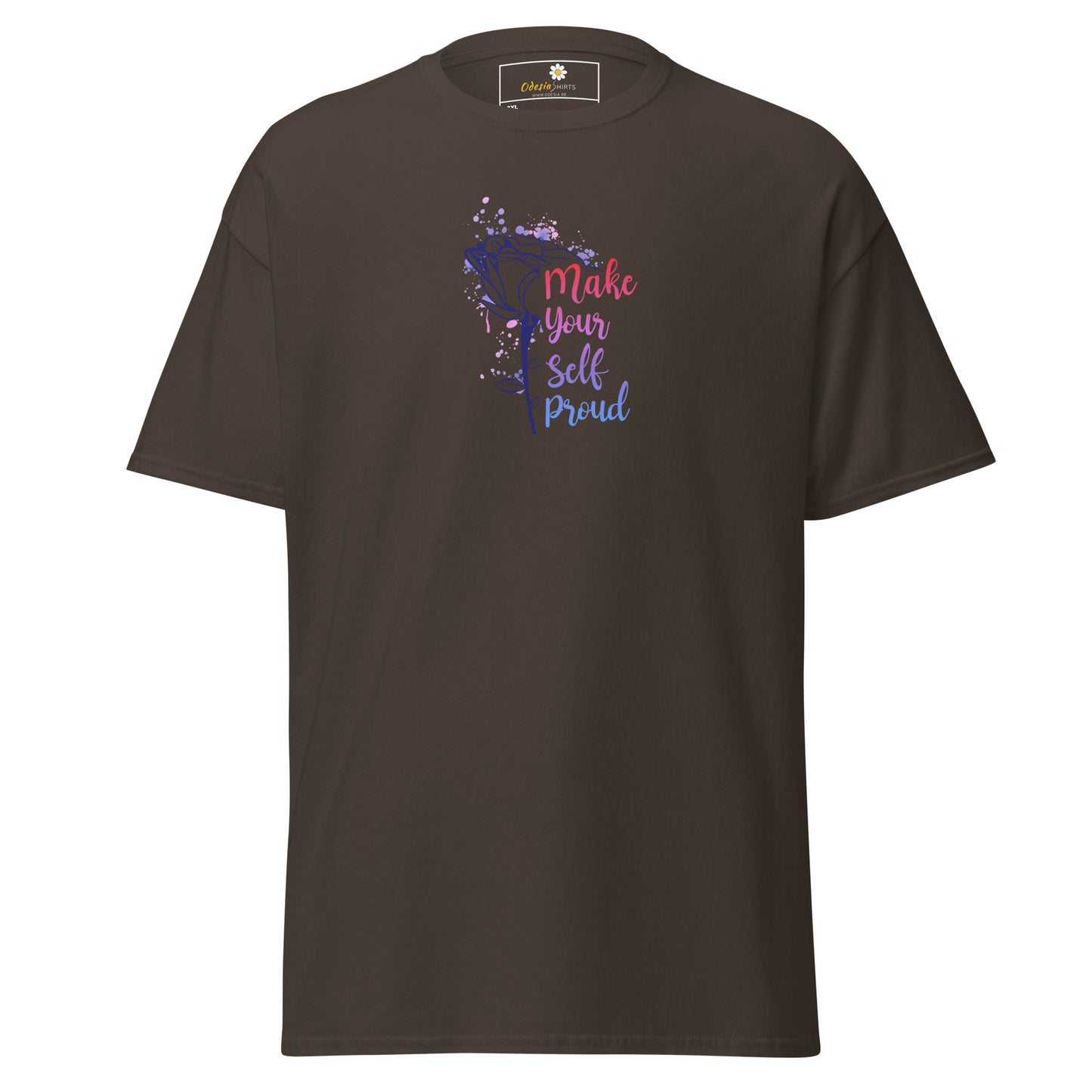 T-shirt classique pour homme - TEXT POSITIVE MAKE YOURSELF PROUD - BIG