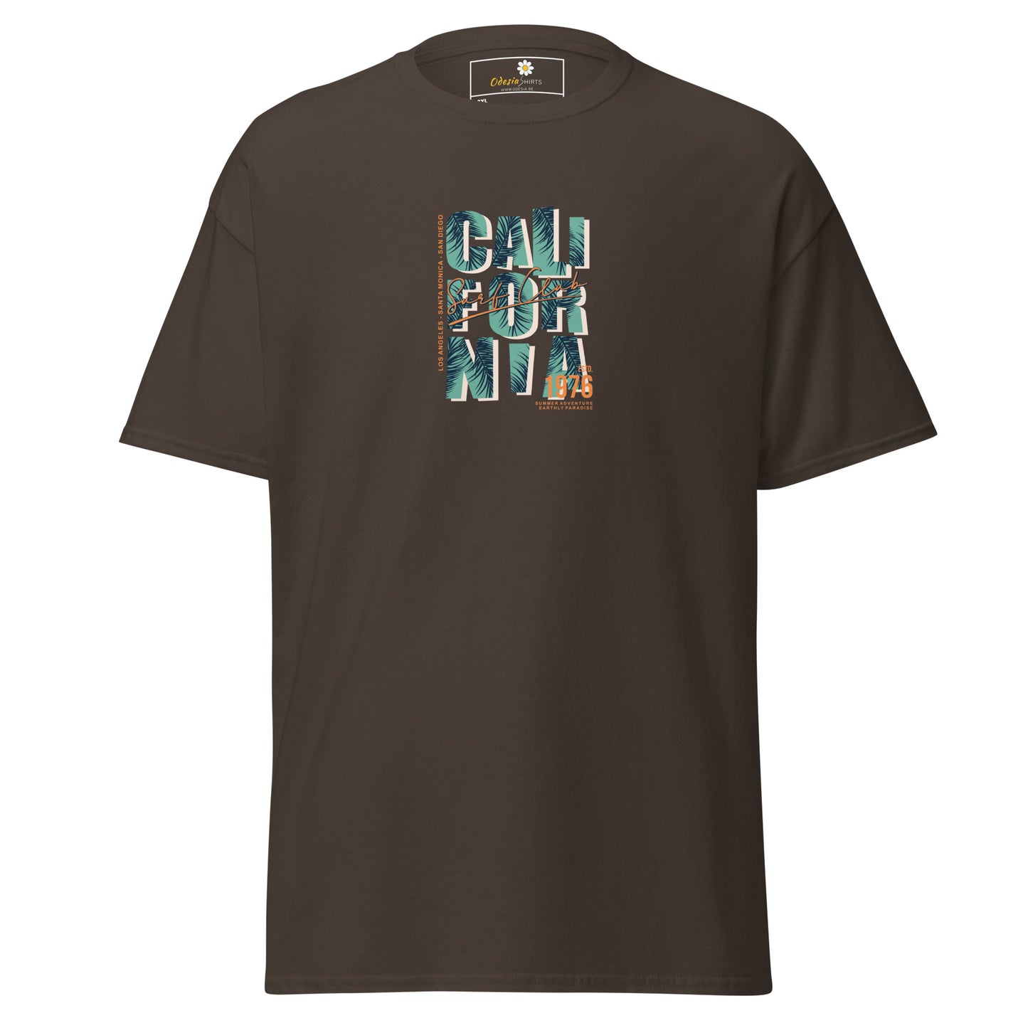 Heren klassiek t-shirt - TEXT CALIFORNIA - GROOT