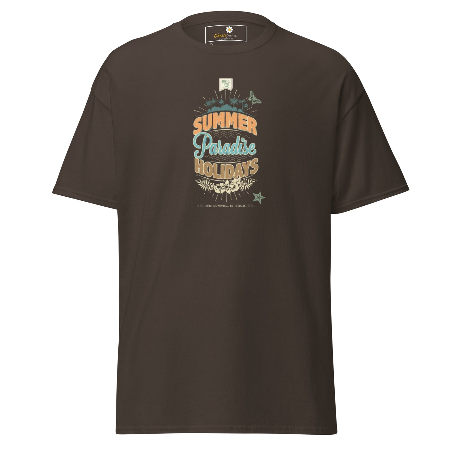 Heren klassiek t-shirt - SUMMER PARADISE - GROOT