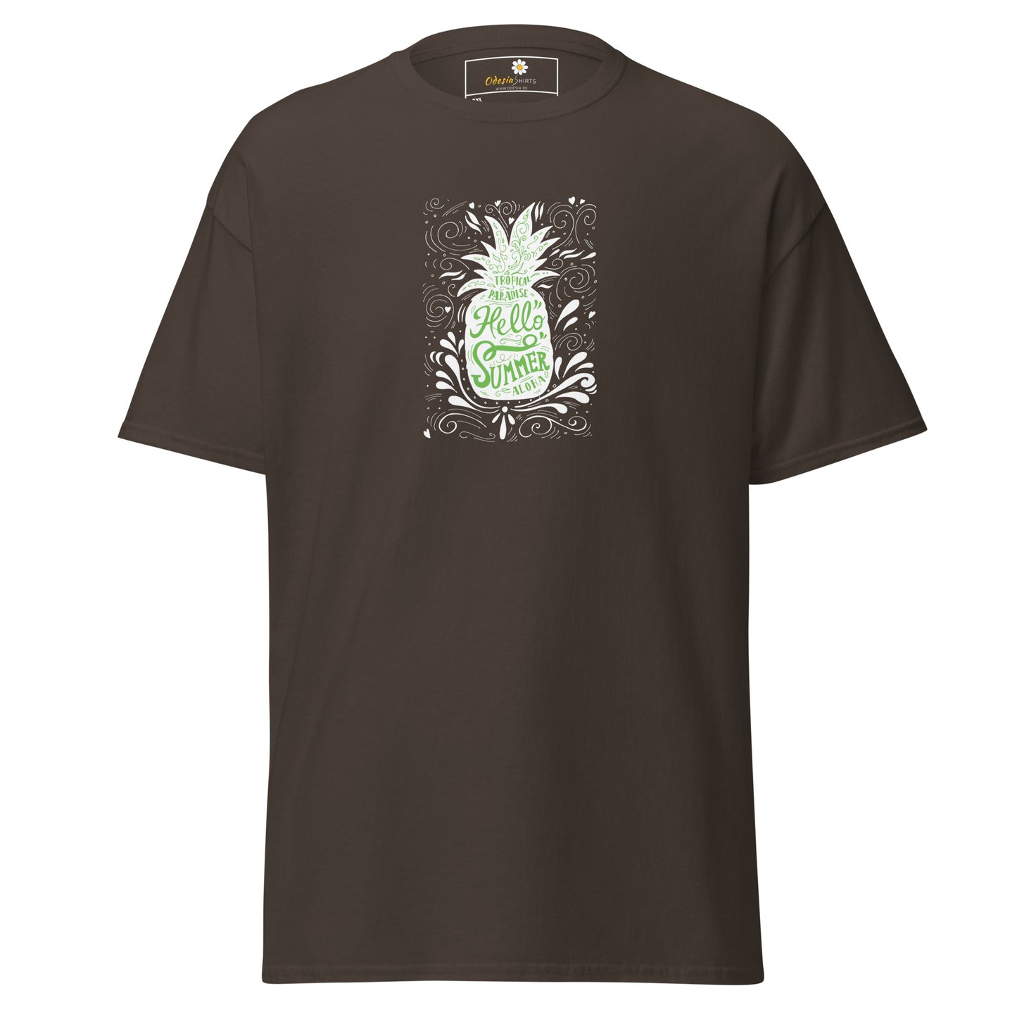 Heren klassiek t-shirt - SUMMER PINEAPPLE - GROOT