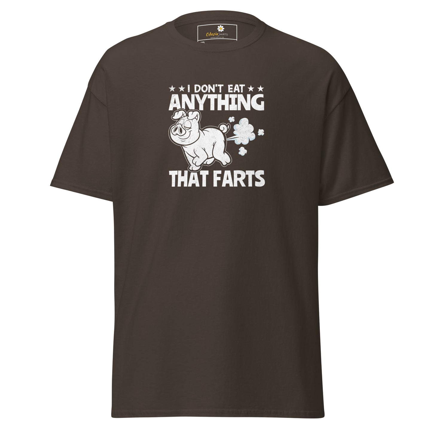 Unisex classic t-shirt - VEGAN FUN I DONT EAT ANYTHING THAT FART - BIG