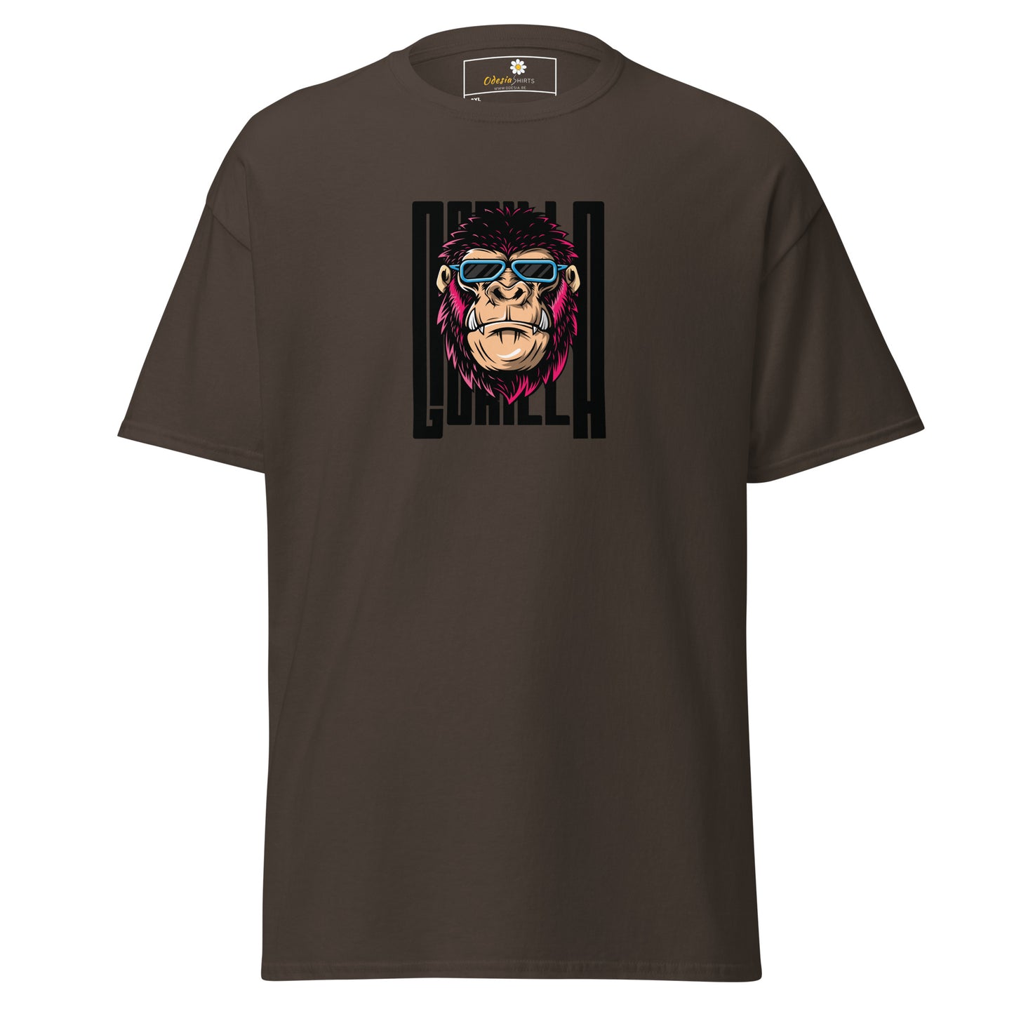 Klassiek heren t-shirt - WILDLIFE GORILLA FUN - GROOT