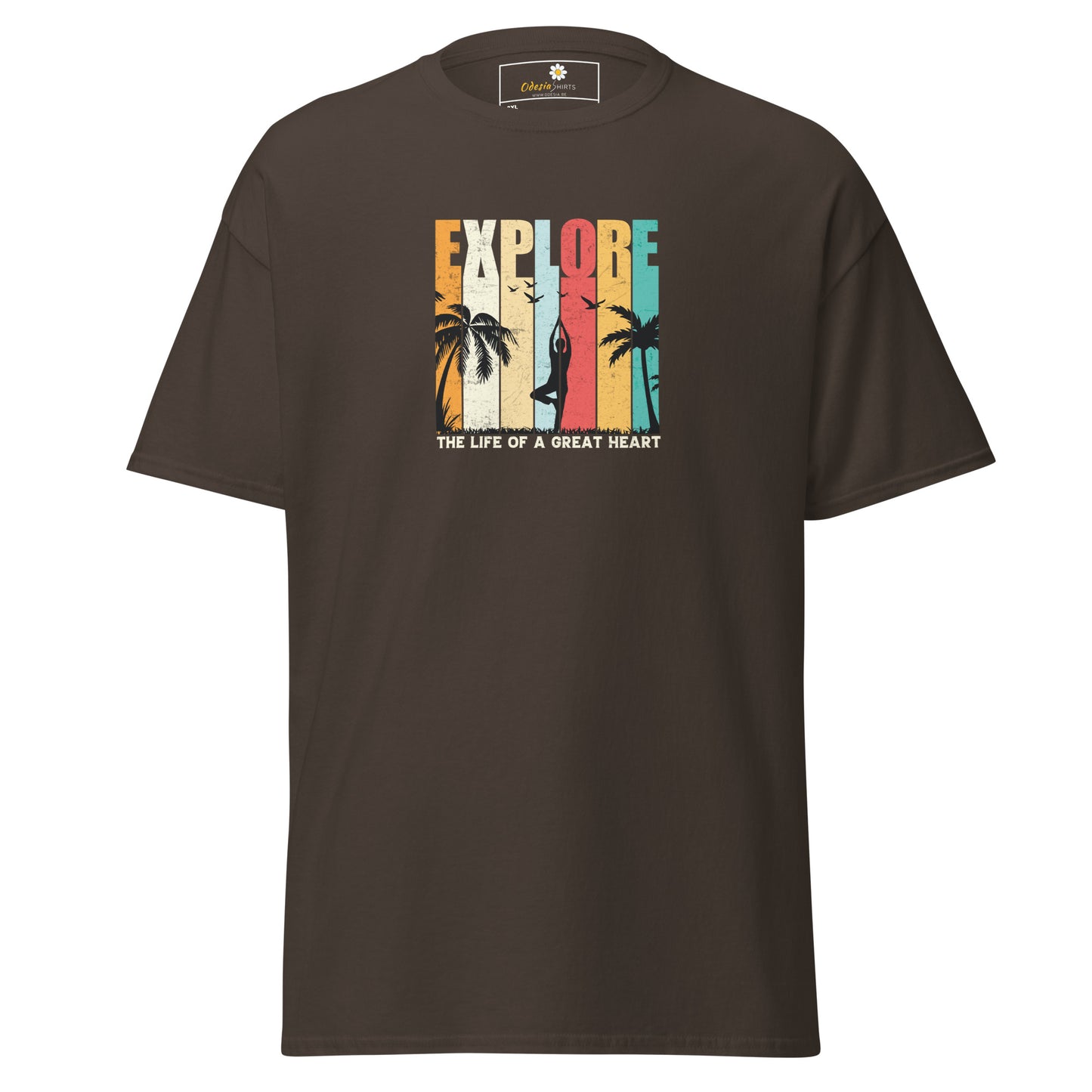 Unisex classic t-shirt - ADVENTURE EXPLORE GREAT HEART - BIG