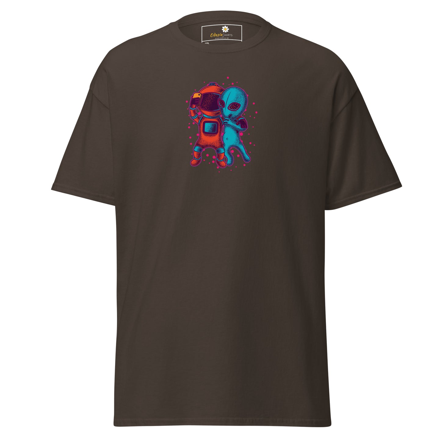 Unisex classic t-shirt - ASTRONAUT ALIEN SELFIE - BIG