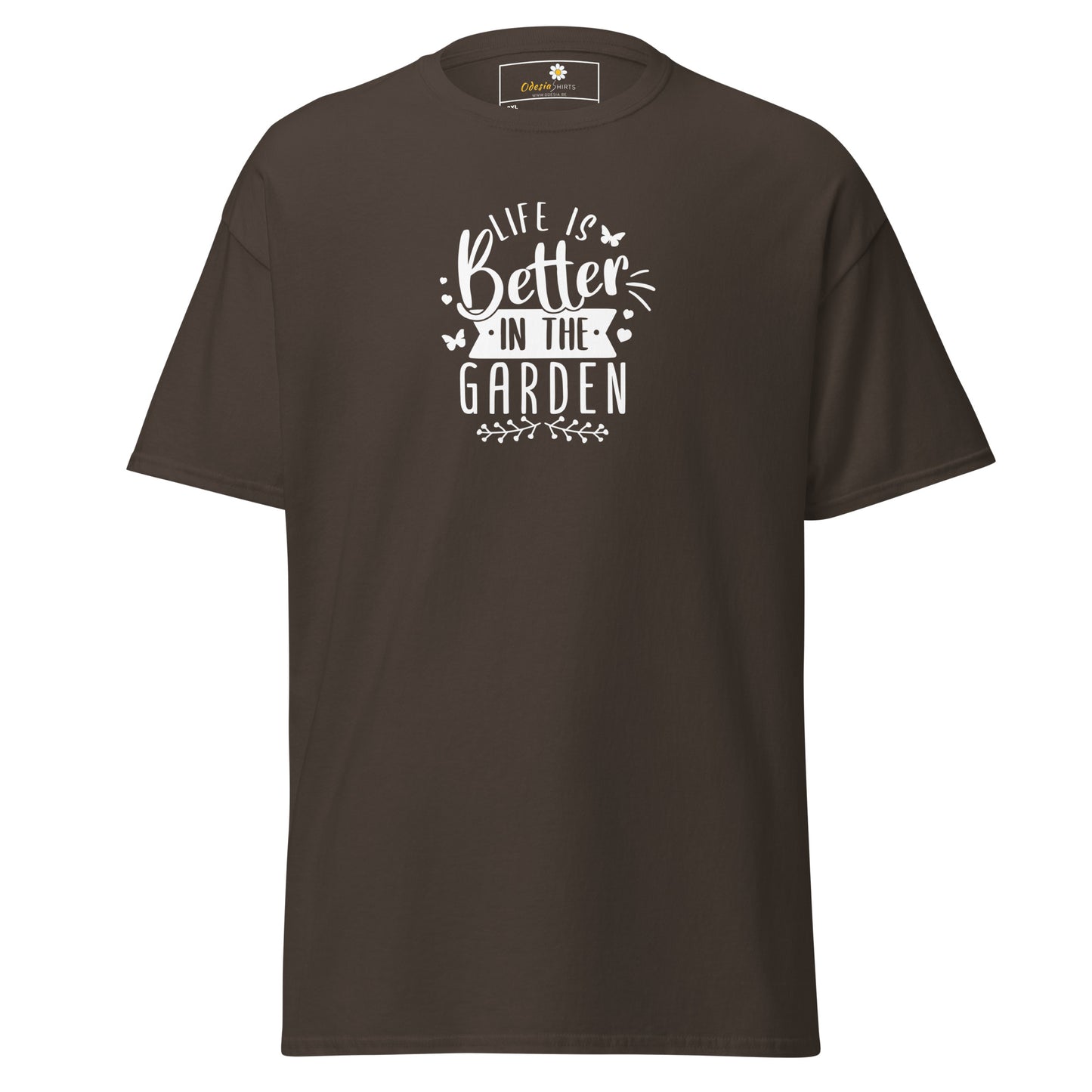 Unisex classic t-shirt - ECOLOGY TEXT LIFE IS BETTER GARDEN - BIG