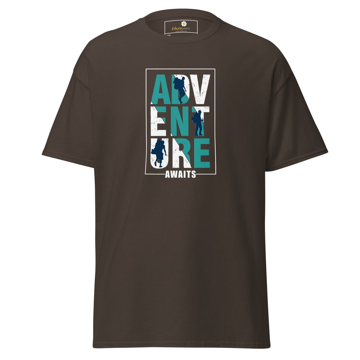 Unisex classic t-shirt - ADVENTURE AWAITS - BIG