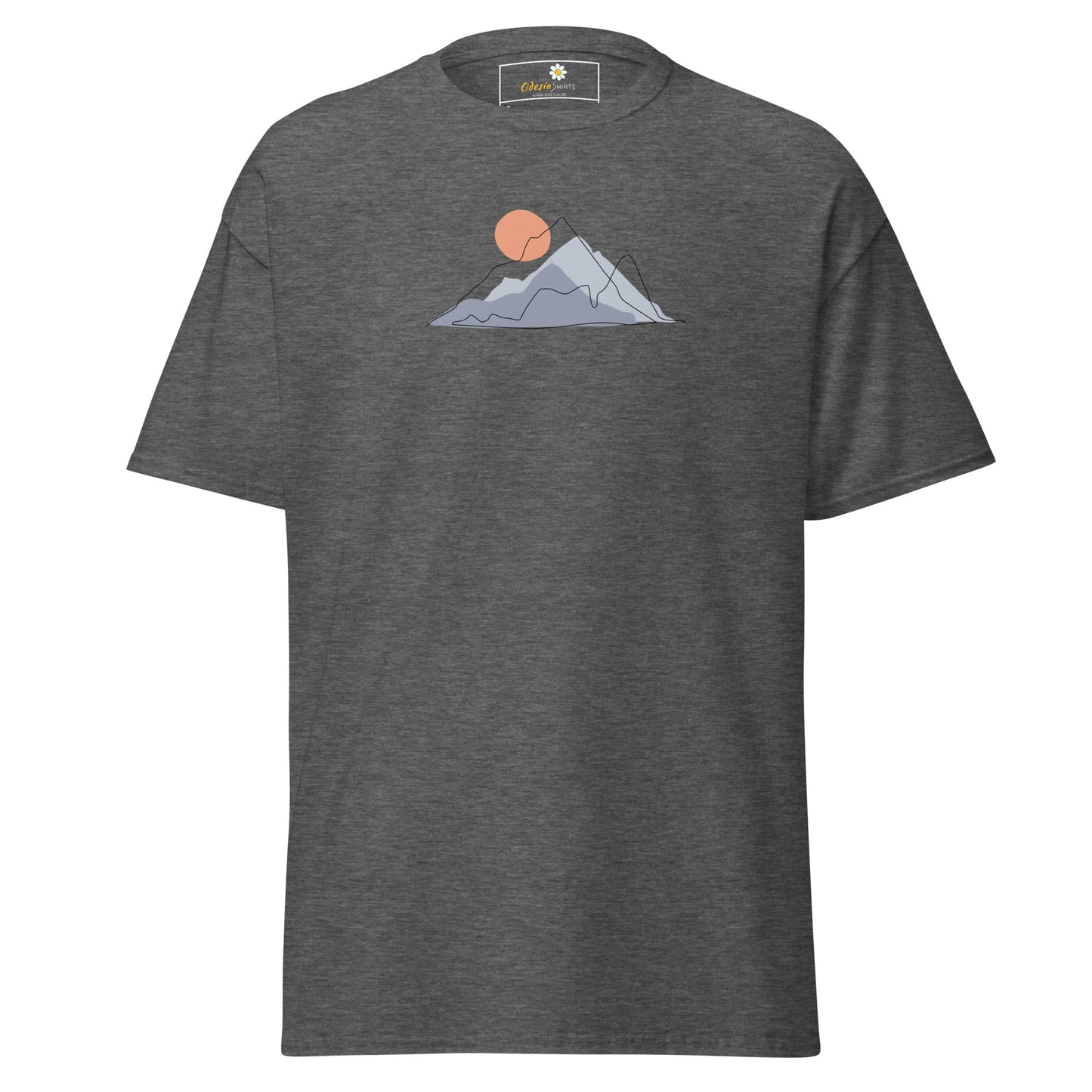 T-shirt classique pour homme - NATURE MOUNTAIN SUN - RÉGULIER