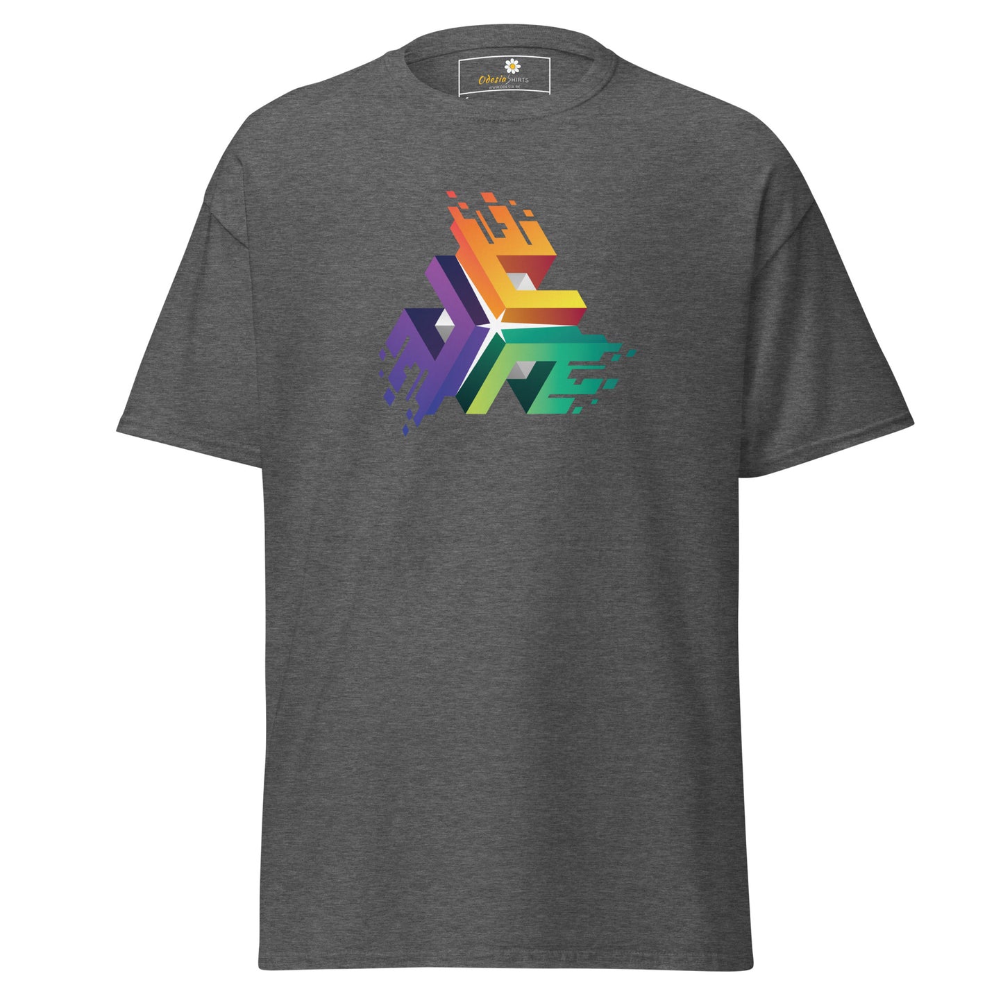 T-shirt classique unisexe - CUBES DE COULEURS ABSTRAITS - RÉGULIER