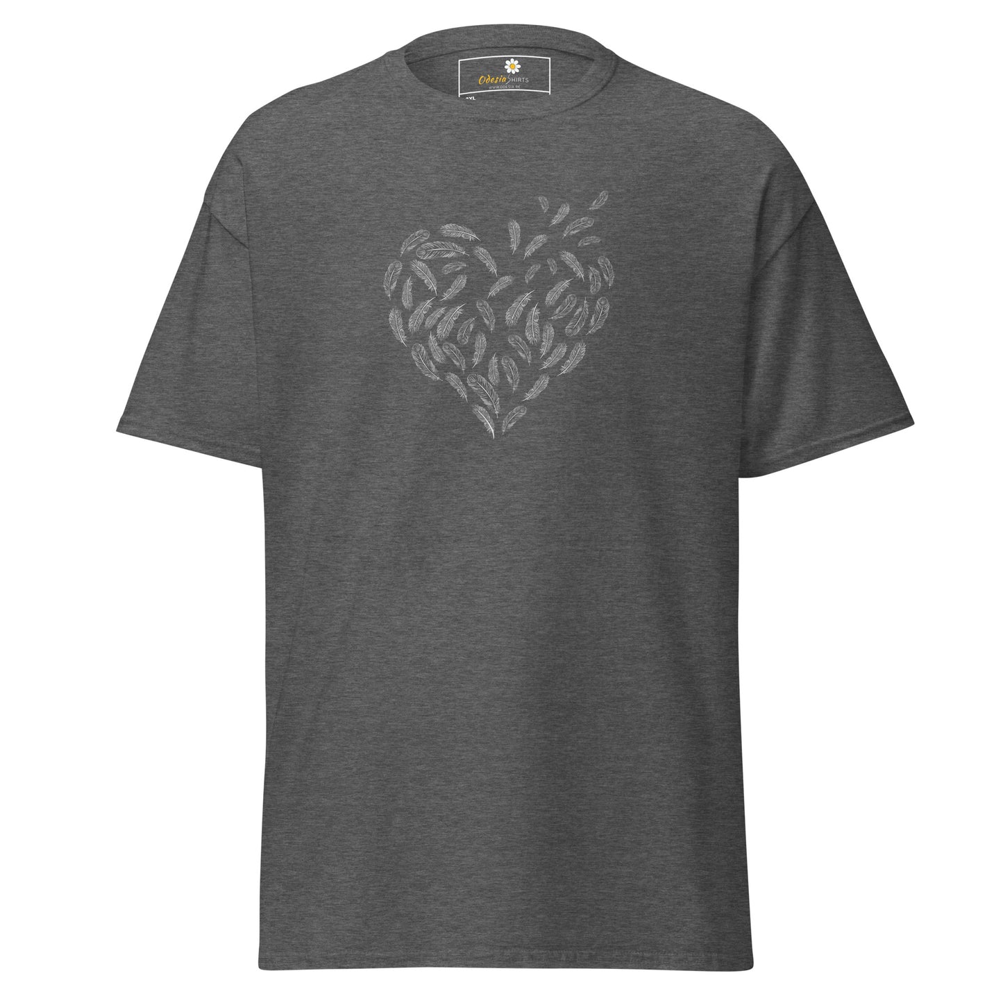 Unisex classic t-shirt - ABSTRACT HEART FEATHER - BIG