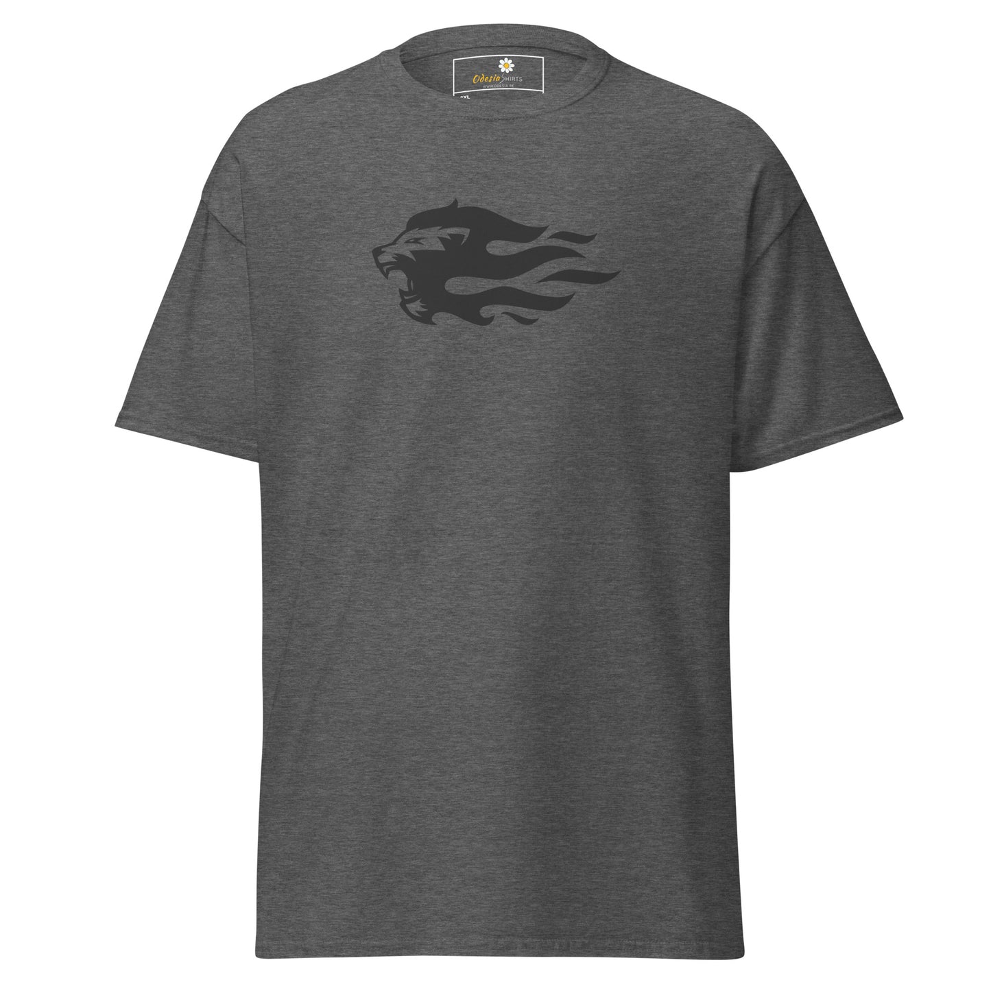 Klassiek heren t-shirt - WILDLIFE LION HEAD FLAME - GROOT