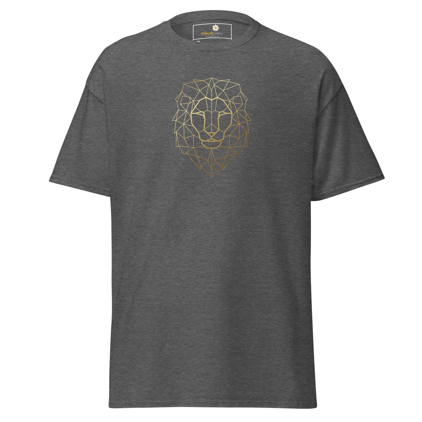 Klassiek heren t-shirt - WILDLIFE LION HEAD LINES - GROOT