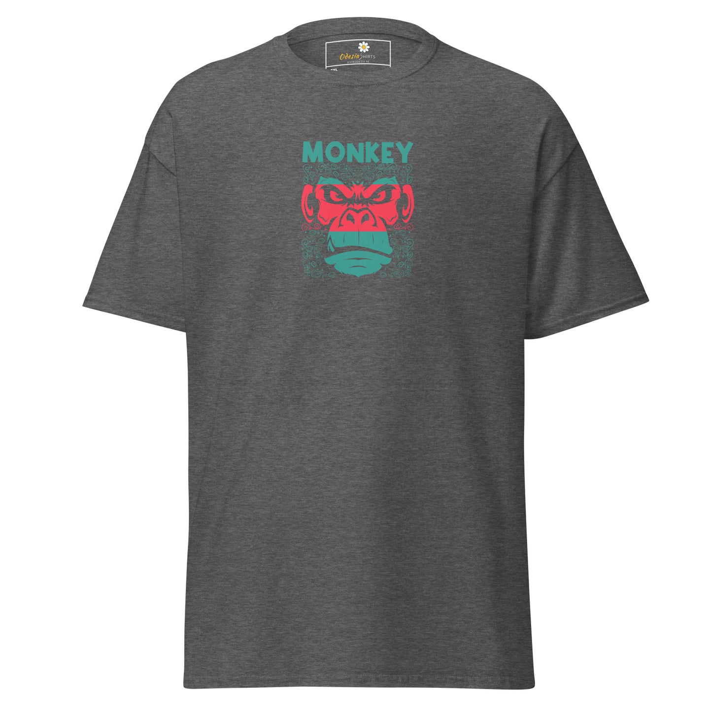 Klassiek heren t-shirt - WILDLIFE MONKEY FACE - GROOT