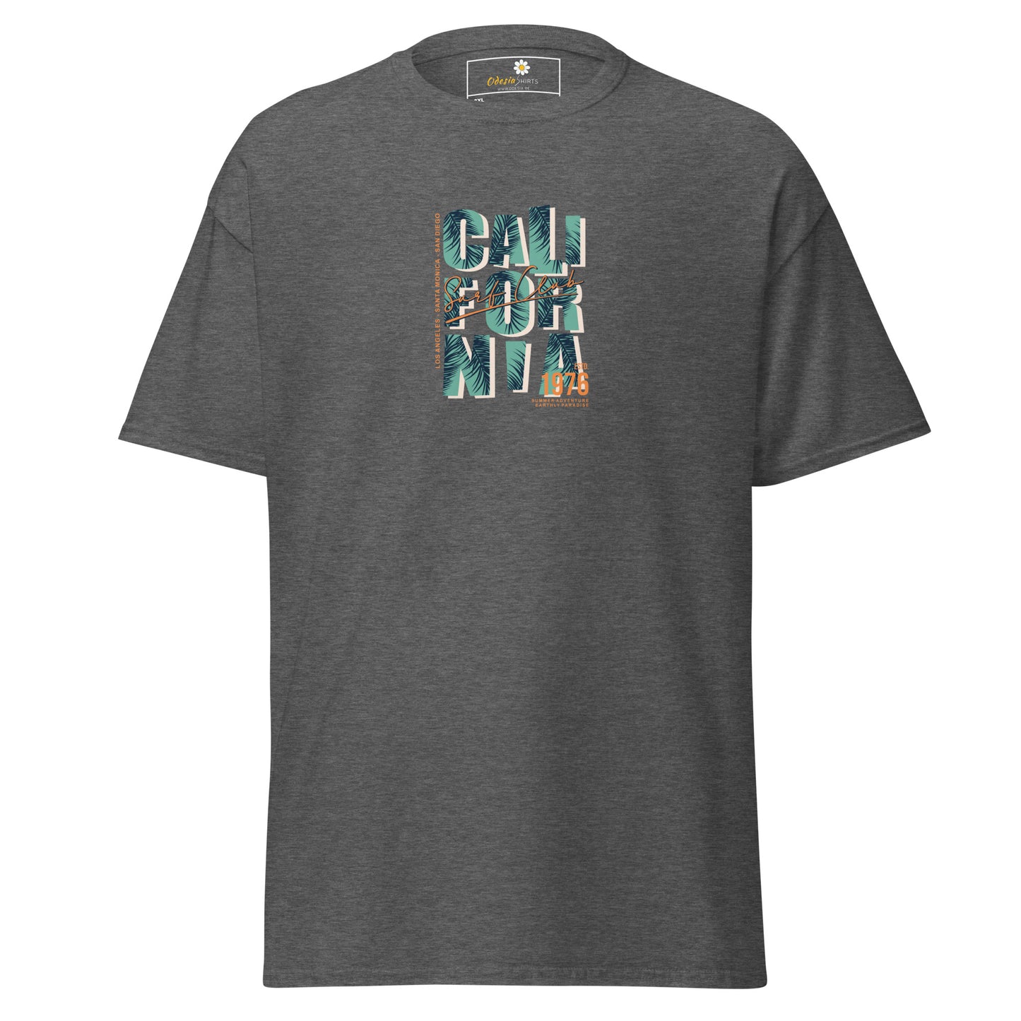 Heren klassiek t-shirt - TEXT CALIFORNIA - GROOT