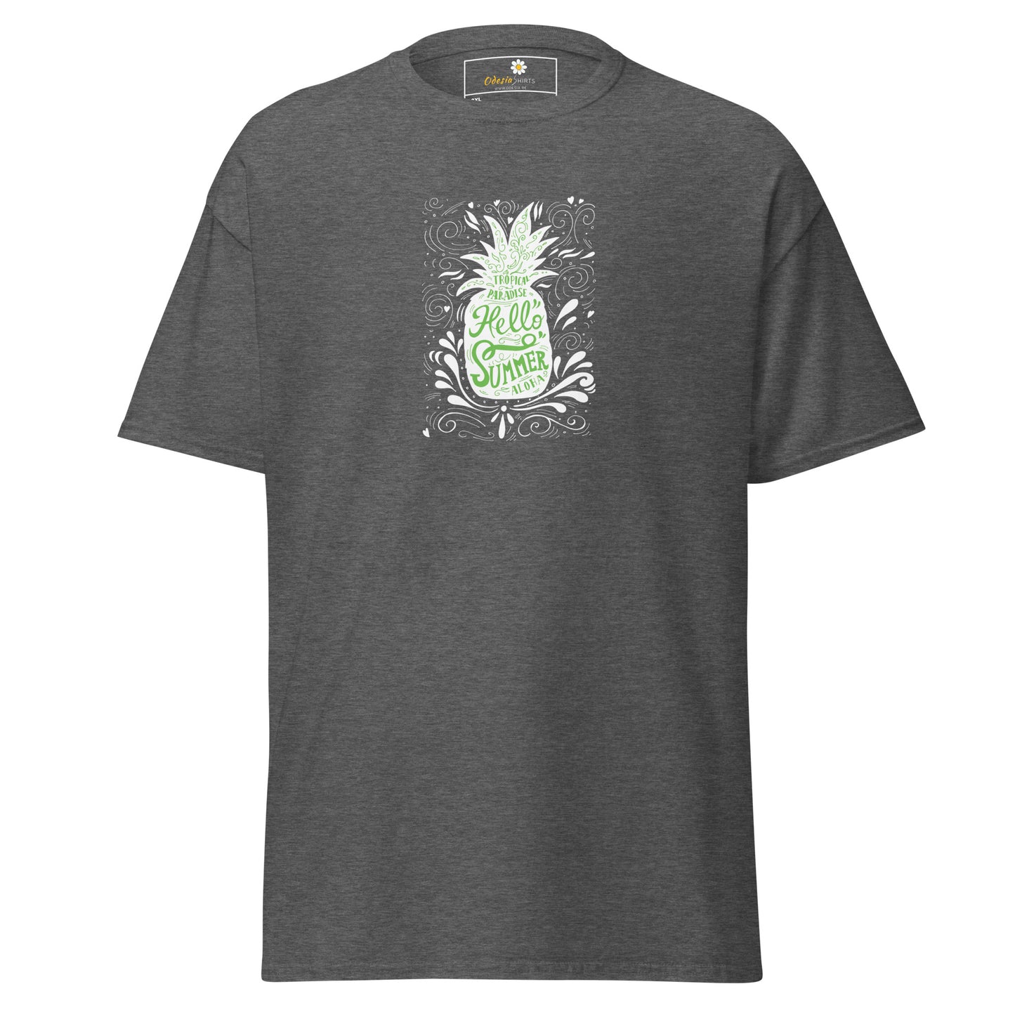 Heren klassiek t-shirt - SUMMER PINEAPPLE - GROOT