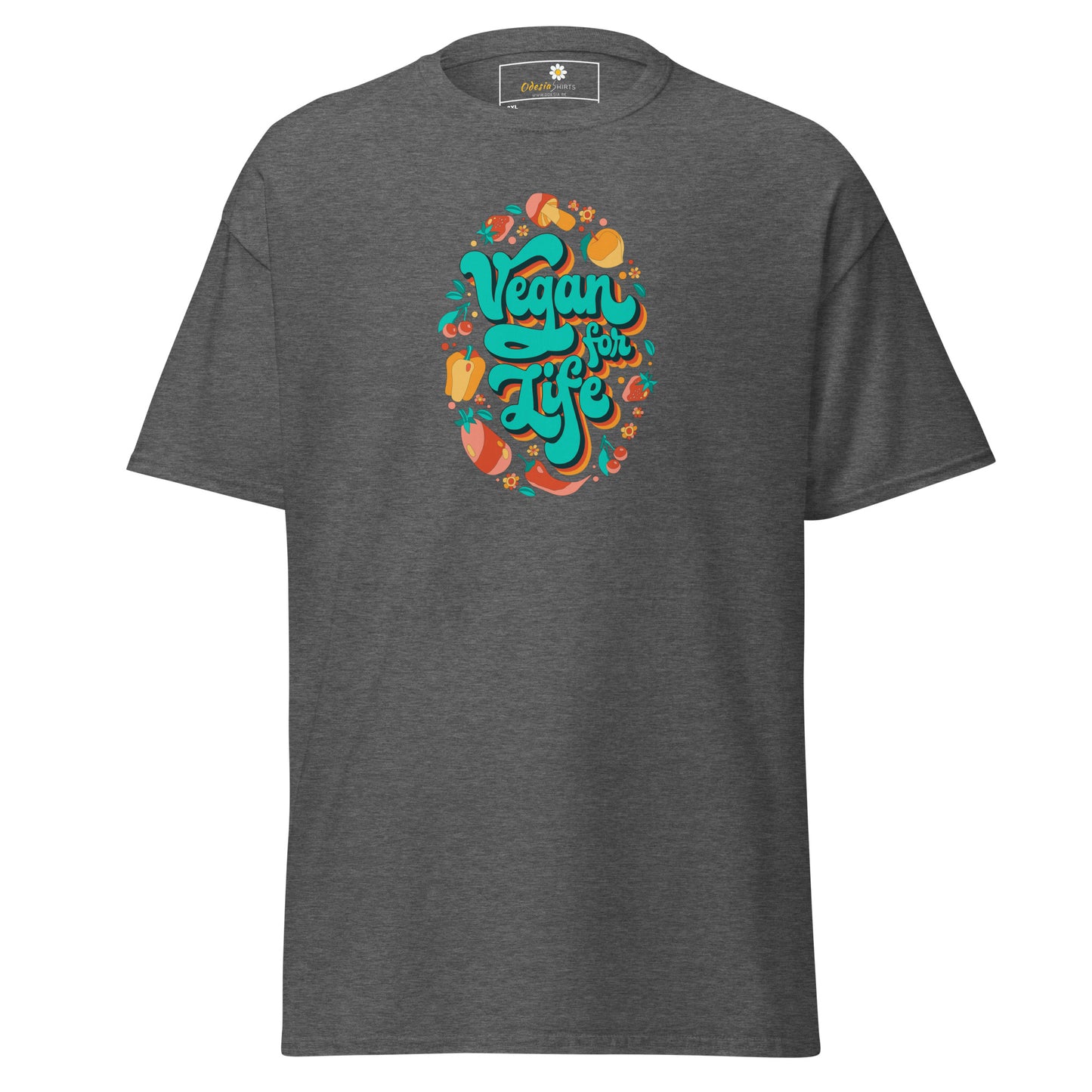 Klassiek T-shirt voor heren - VEGECOLO VEGAN FOR LIFE - GROOT