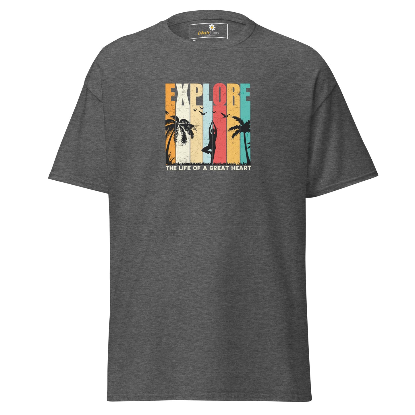 Unisex classic t-shirt - ADVENTURE EXPLORE GREAT HEART - BIG