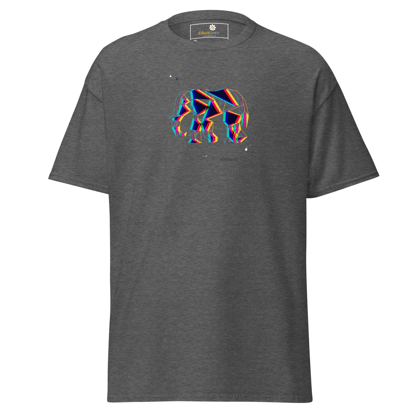 T-shirt classique unisexe - CARRÉS ÉLÉPHANTS ABSTRAITS - GRAND