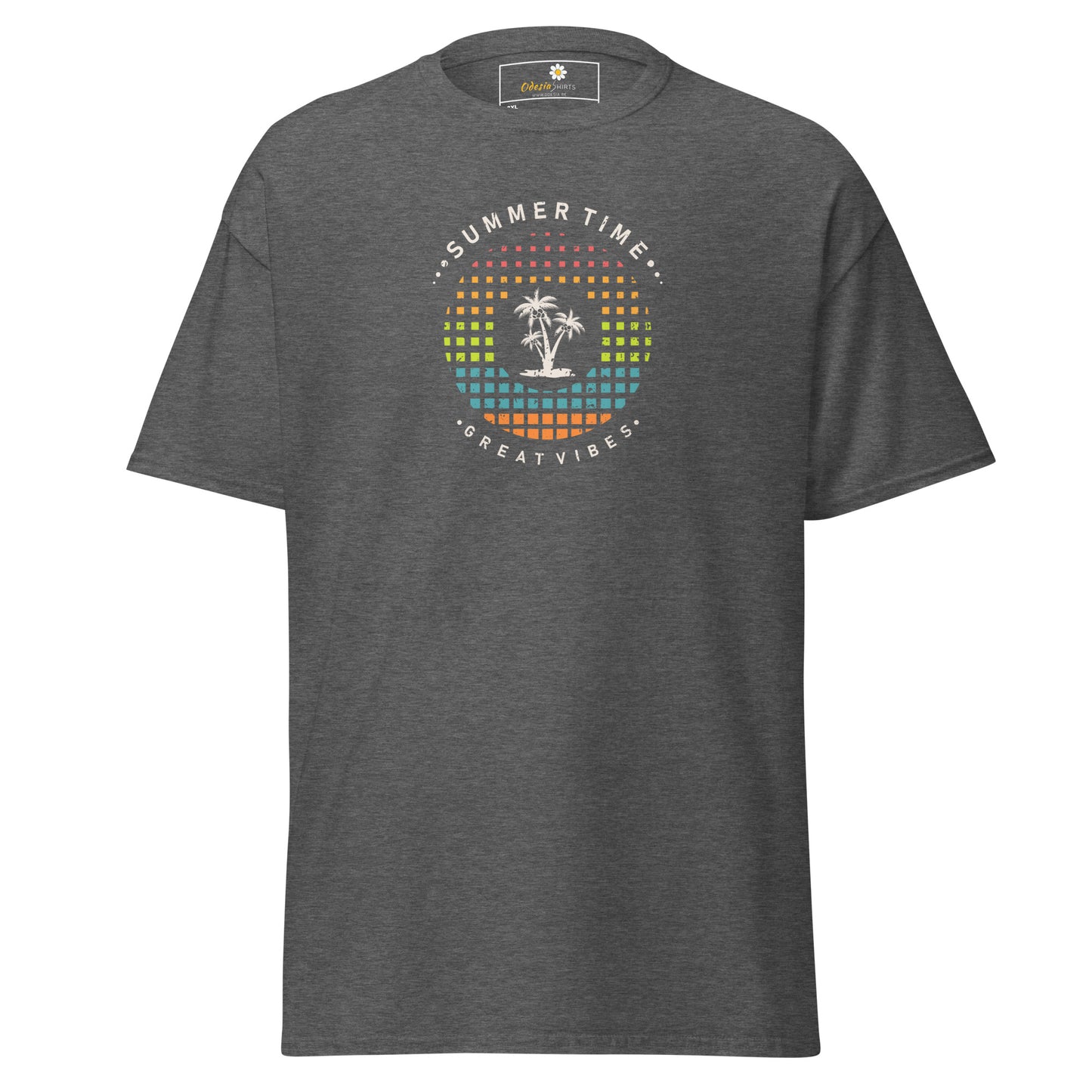 Klassiek T-shirt voor heren - SUMMER GREAT VIBES - GROOT