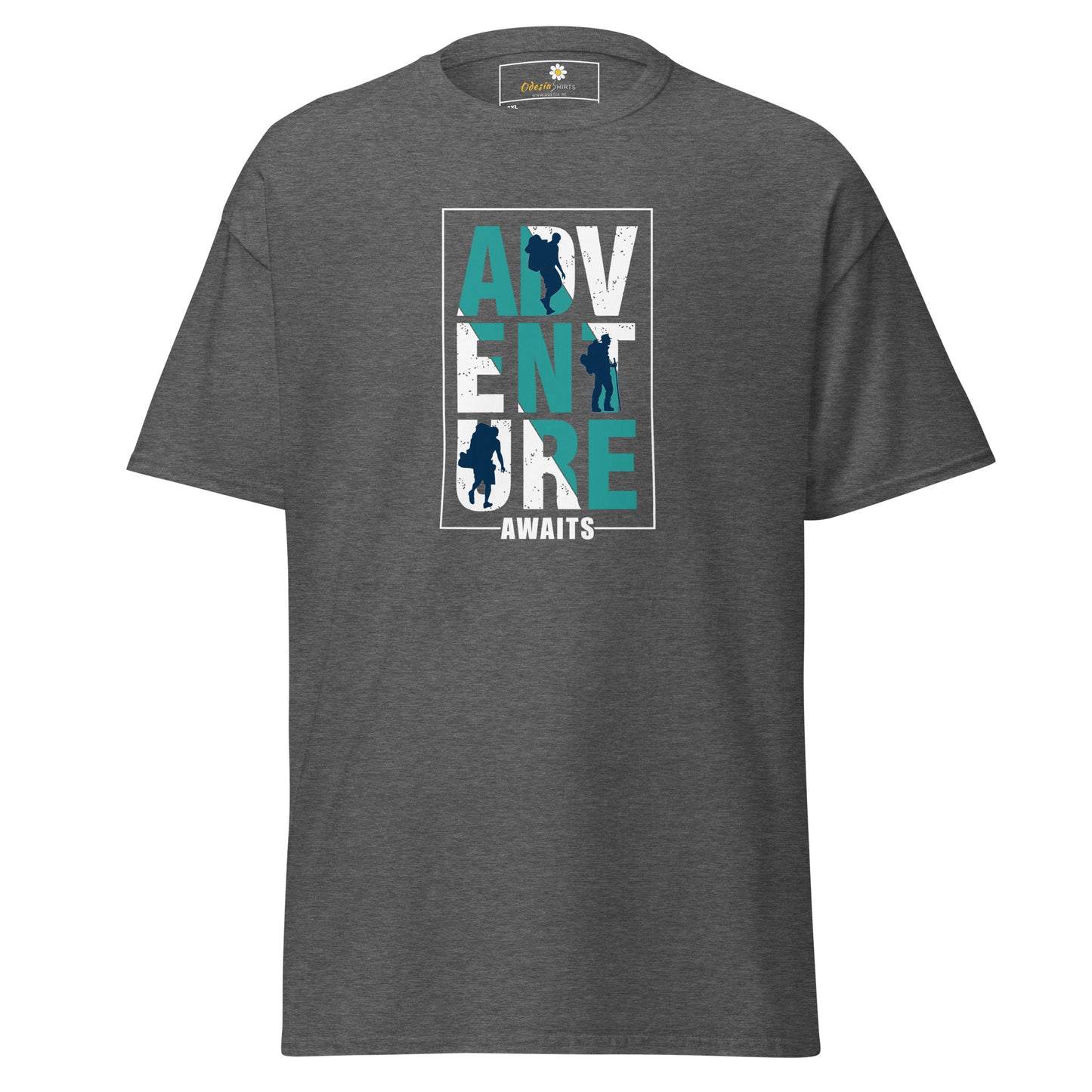 Unisex classic t-shirt - ADVENTURE AWAITS - BIG