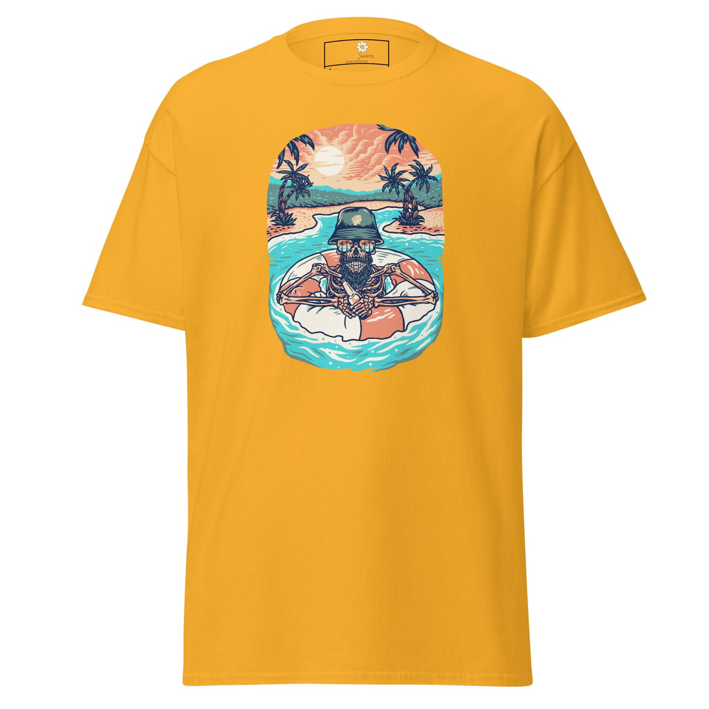 Unisex classic tshirt - SKULL SUMMER POOL - REGULAR
