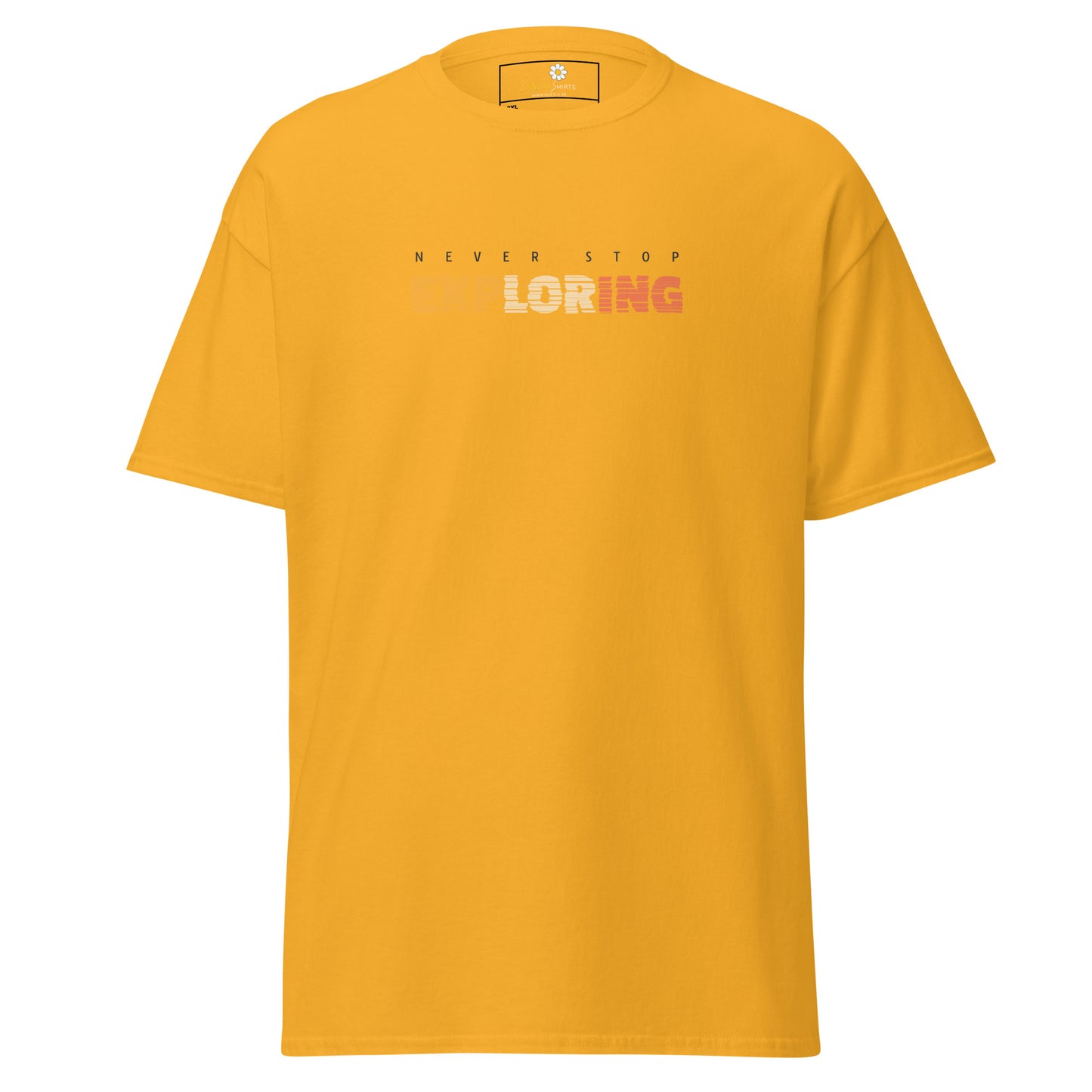 Unisex classic t-shirt - ADVENTURE TEXT NEVER STOP EXPLORING - BIG