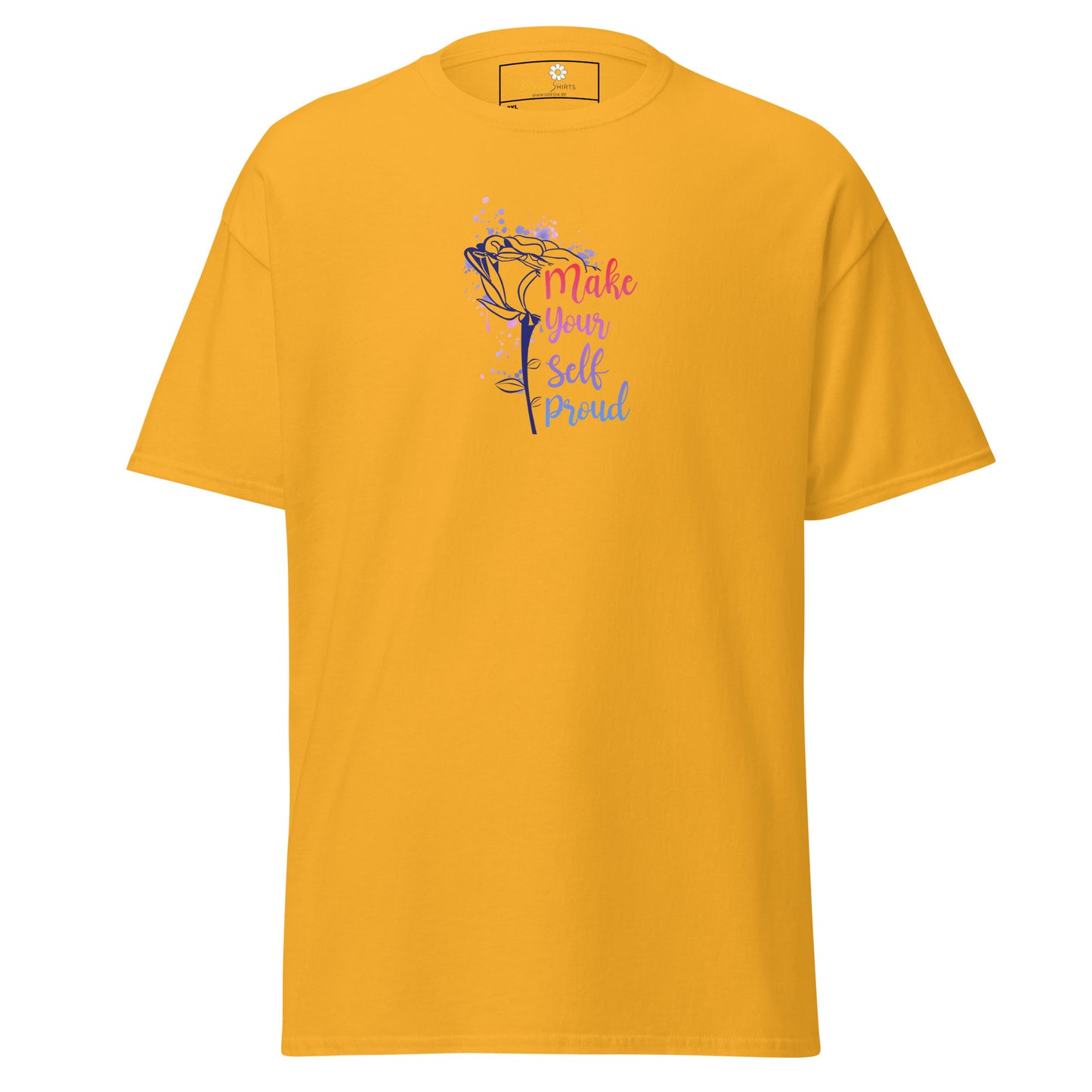 T-shirt classique pour homme - TEXT POSITIVE MAKE YOURSELF PROUD - BIG