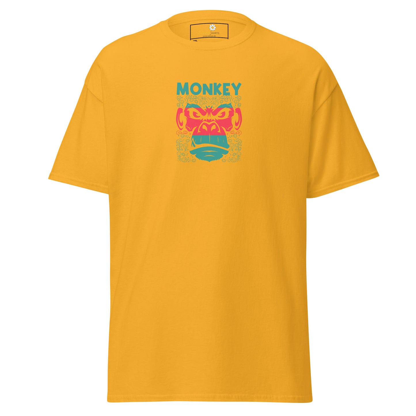 Klassiek heren t-shirt - WILDLIFE MONKEY FACE - GROOT