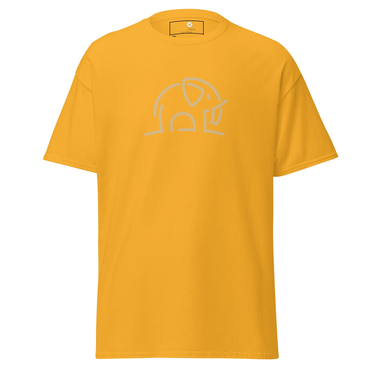 Klassiek heren t-shirt - WILDLIFE ELEPHANT LINES - GROOT