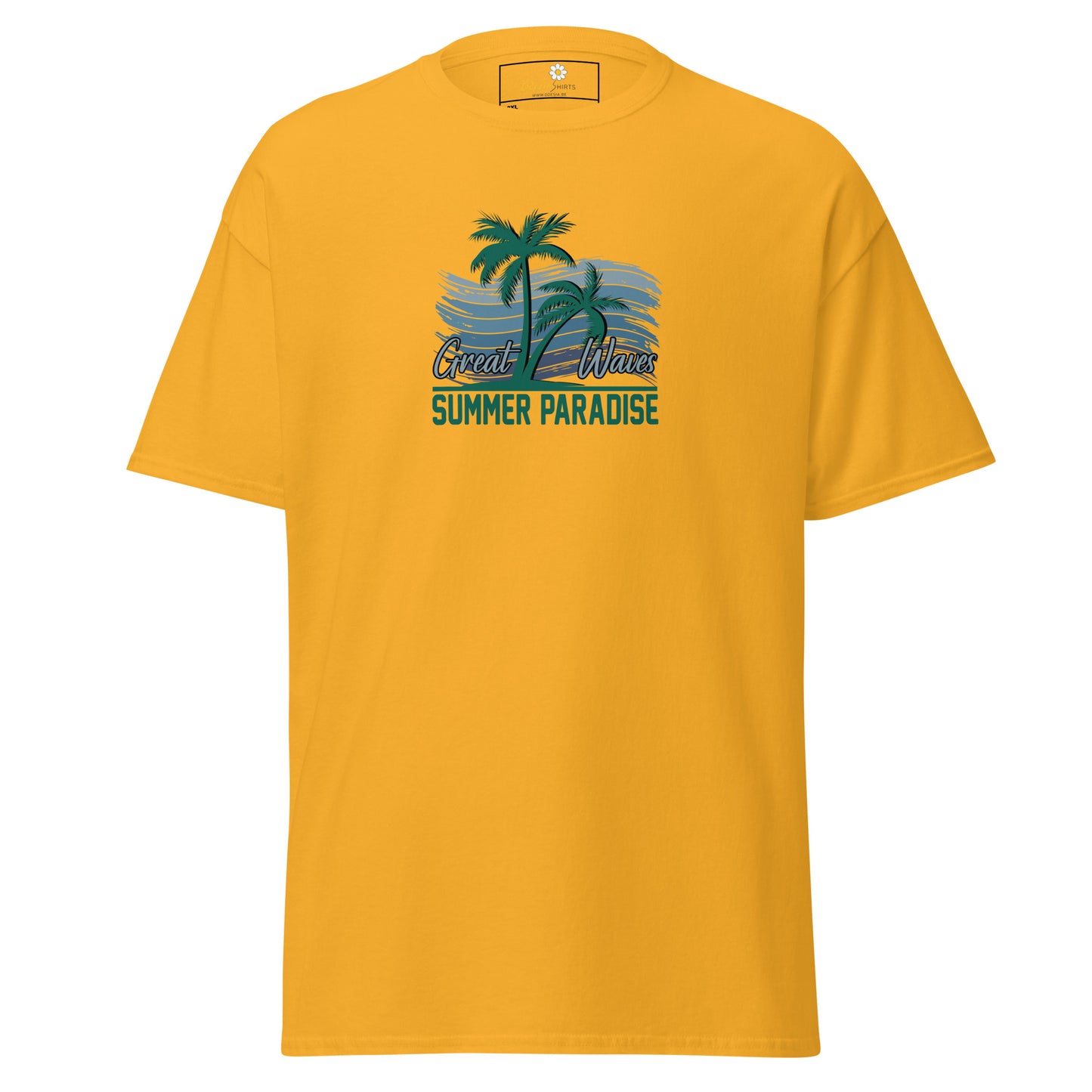 Heren klassiek t-shirt - SUMMER GREAT WAVES - GROOT
