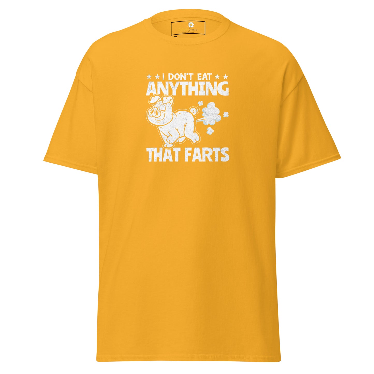 Unisex classic t-shirt - VEGAN FUN I DONT EAT ANYTHING THAT FART - BIG