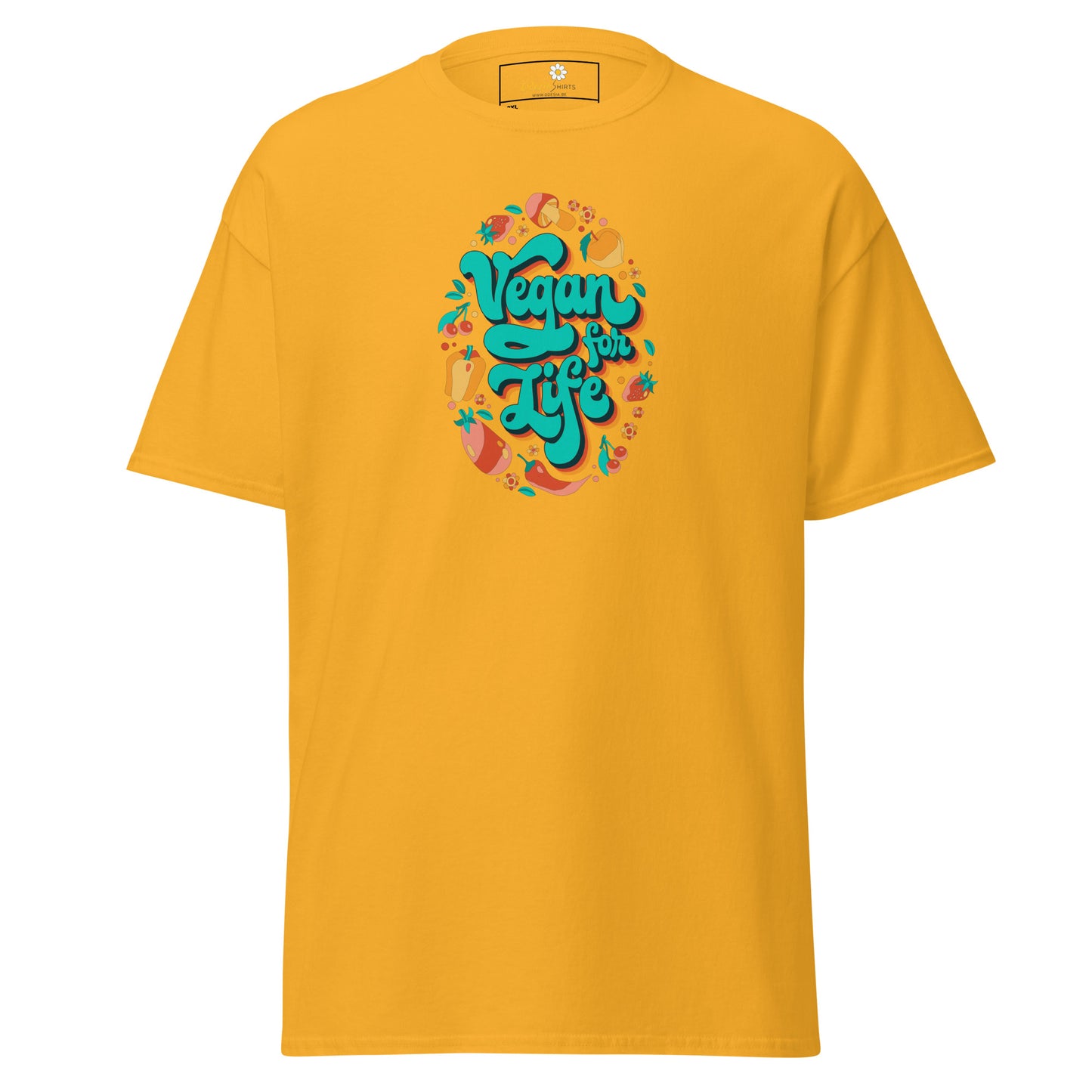 Klassiek T-shirt voor heren - VEGECOLO VEGAN FOR LIFE - GROOT
