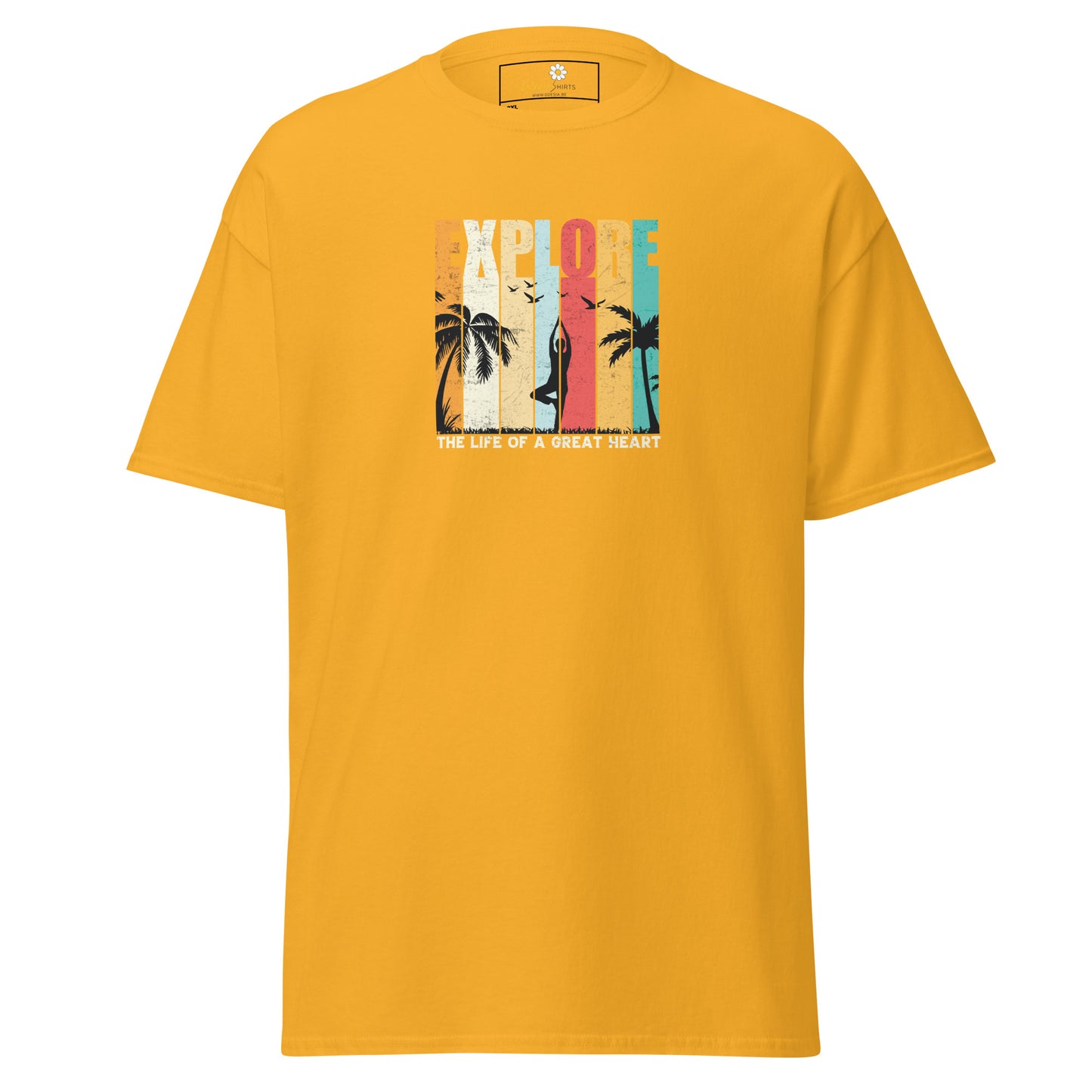 Unisex classic t-shirt - ADVENTURE EXPLORE GREAT HEART - BIG