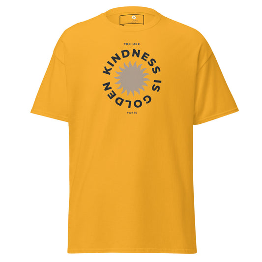 T-shirt classique pour homme - Texte « La gentillesse est d'or » - Grand