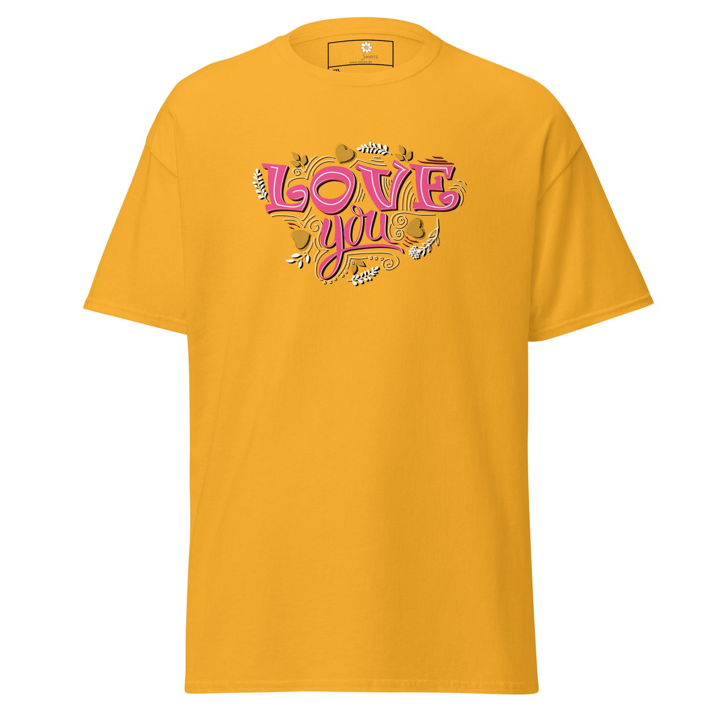 T-shirt classique pour homme - TEXT LOVE YOU - BIG