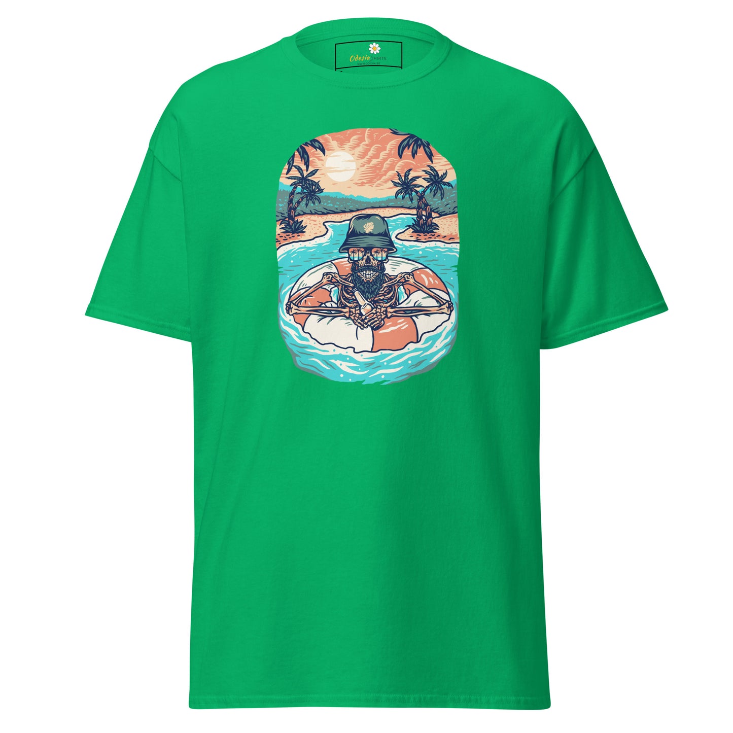 Unisex classic tshirt - SKULL SUMMER POOL - REGULAR