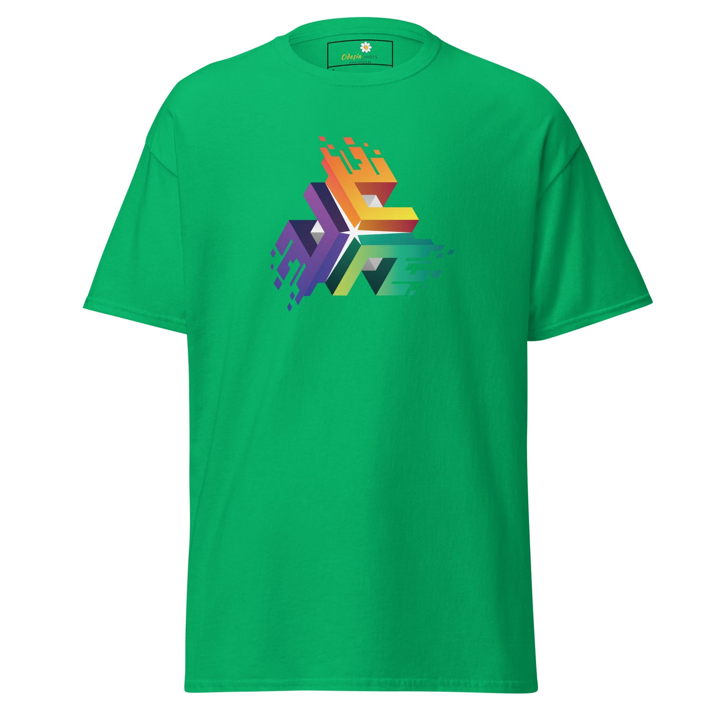 T-shirt classique unisexe - CUBES DE COULEURS ABSTRAITS - RÉGULIER