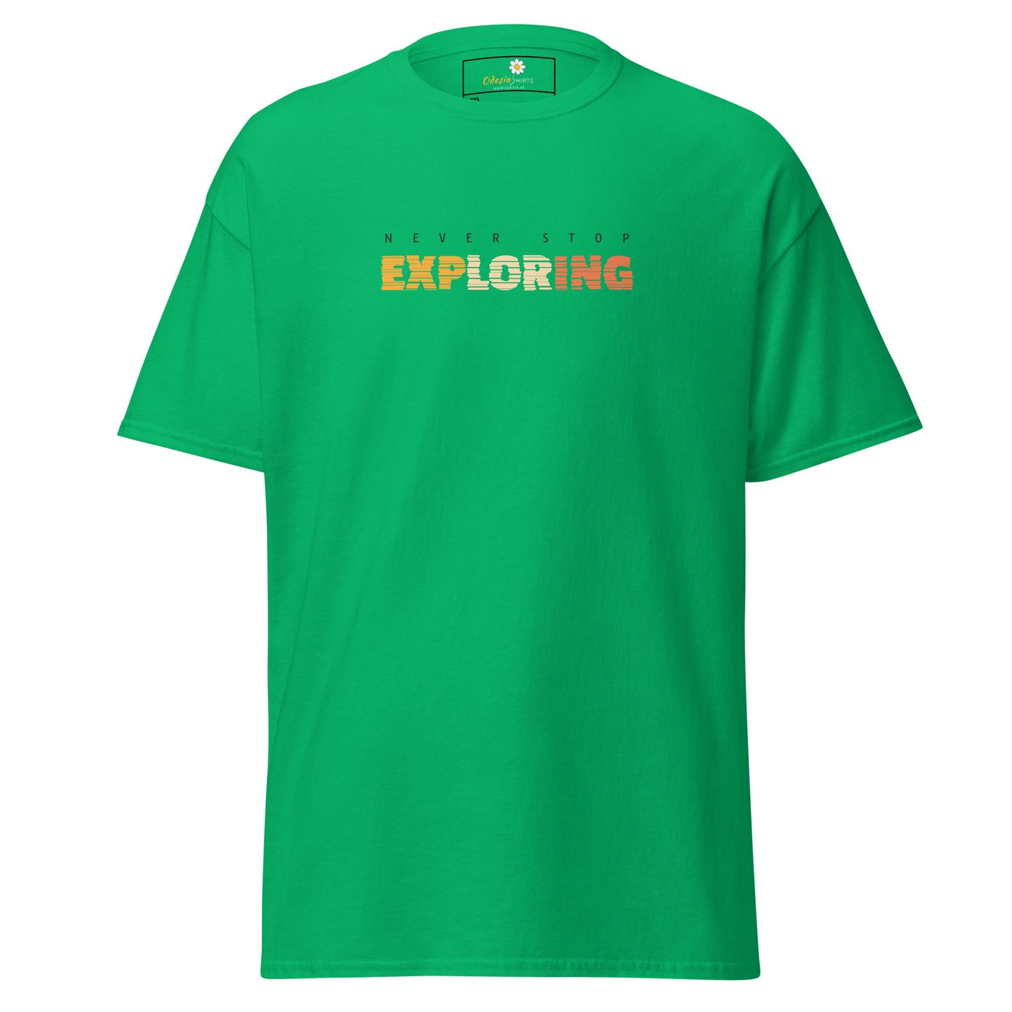 Unisex classic t-shirt - ADVENTURE TEXT NEVER STOP EXPLORING - BIG