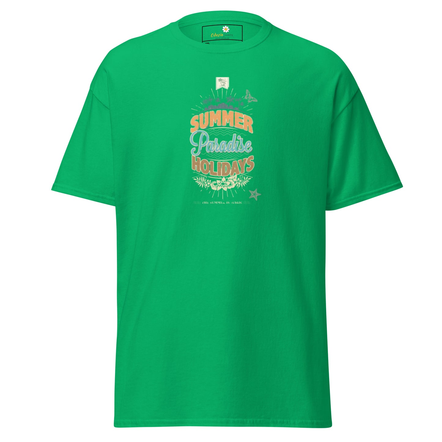 Heren klassiek t-shirt - SUMMER PARADISE - GROOT