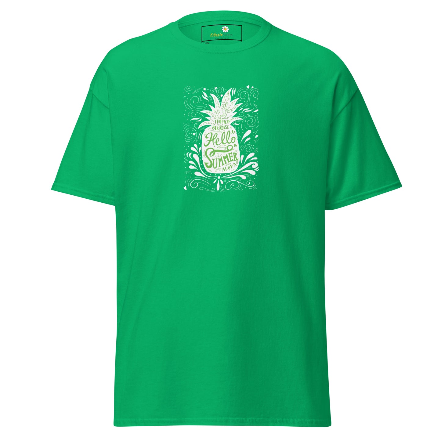 Heren klassiek t-shirt - SUMMER PINEAPPLE - GROOT