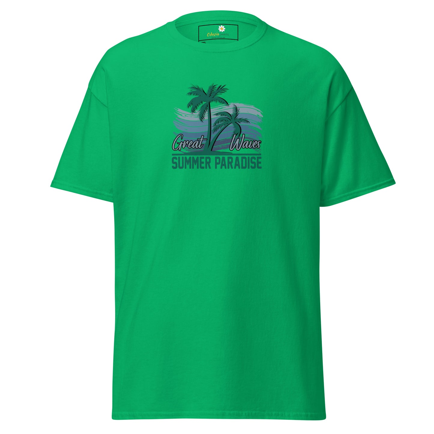 Heren klassiek t-shirt - SUMMER GREAT WAVES - GROOT