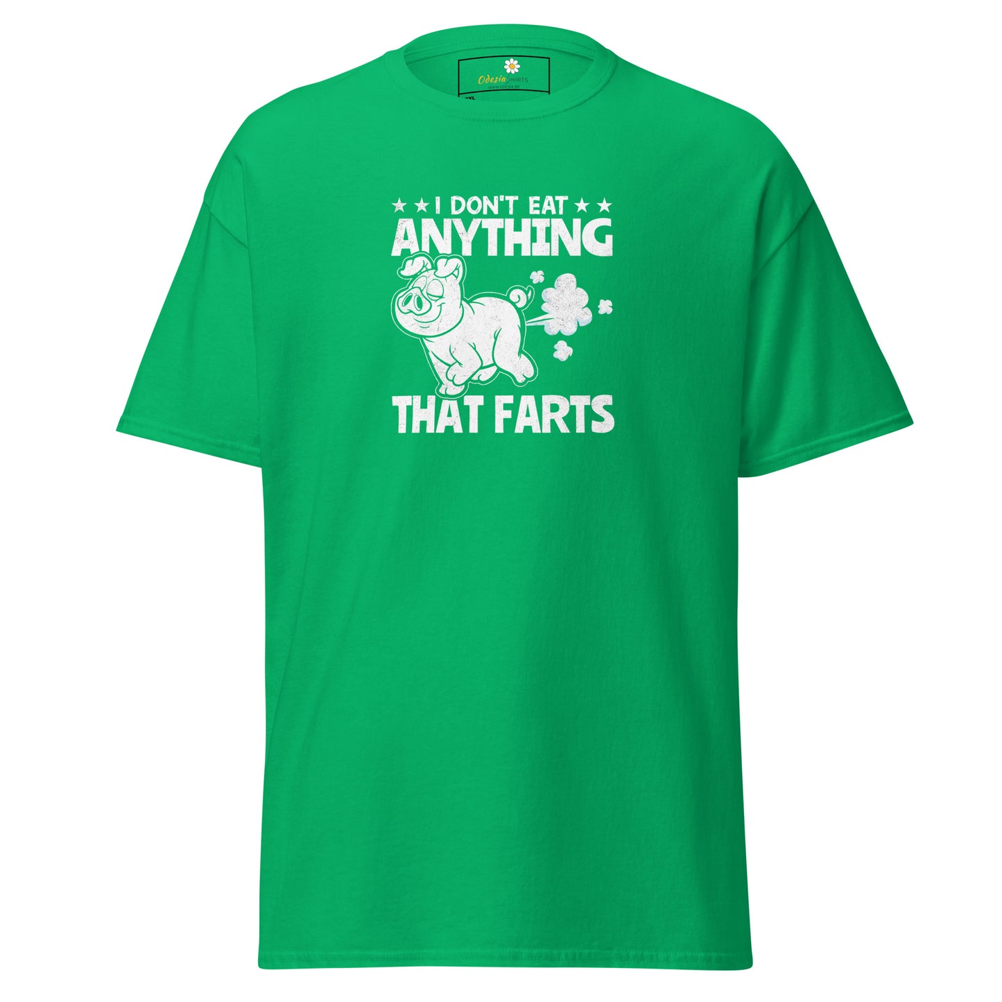 Unisex classic t-shirt - VEGAN FUN I DONT EAT ANYTHING THAT FART - BIG
