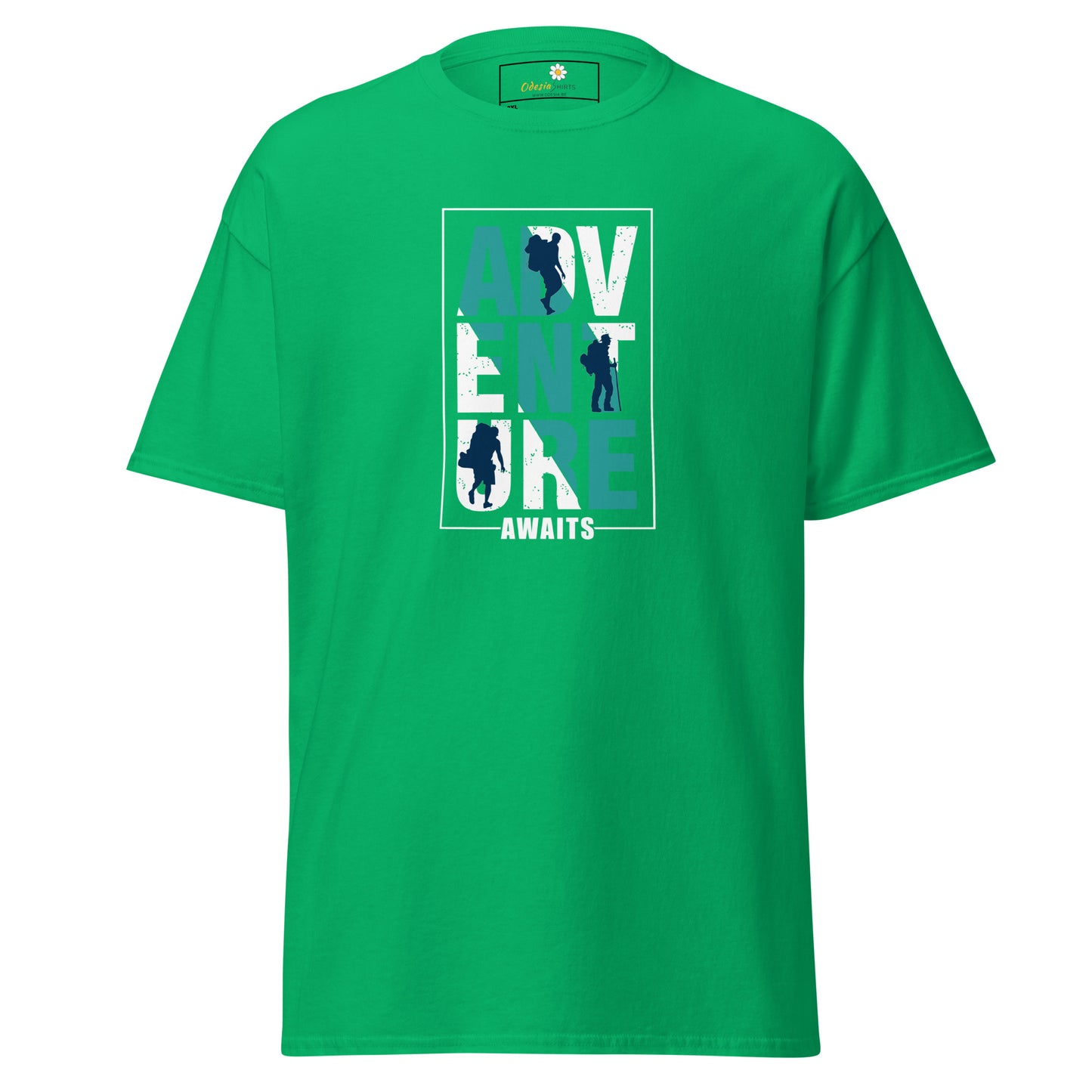 Unisex classic t-shirt - ADVENTURE AWAITS - BIG