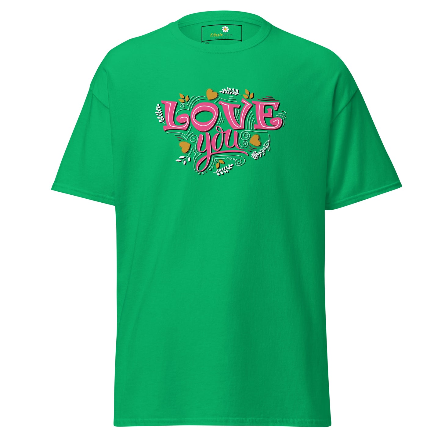 T-shirt classique pour homme - TEXT LOVE YOU - BIG